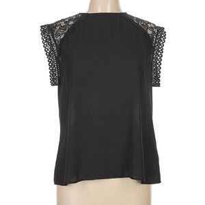 Express Black Cap Sleeve Blouse